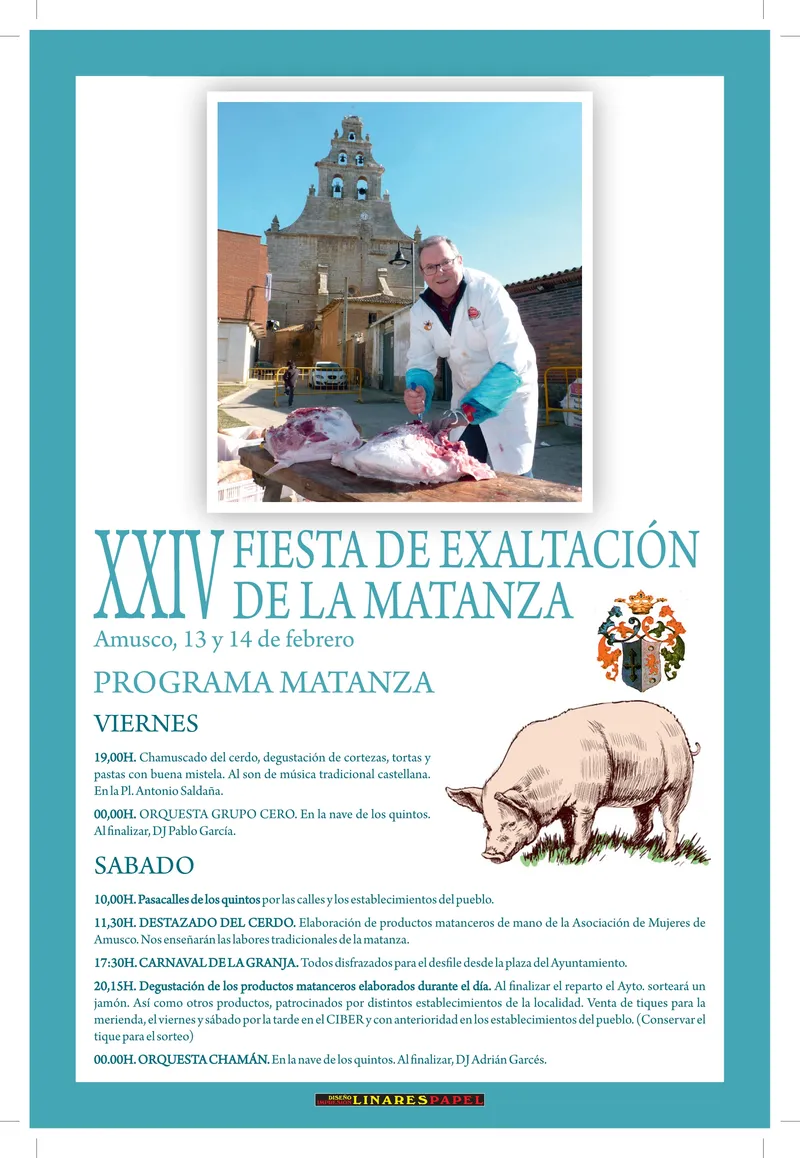 Amusco celebra la XXIV Fiesta de Exaltación de la Matanza en febrero de 2026