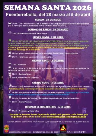Fuenterrebollo anuncia su programación de Semana Santa 2026