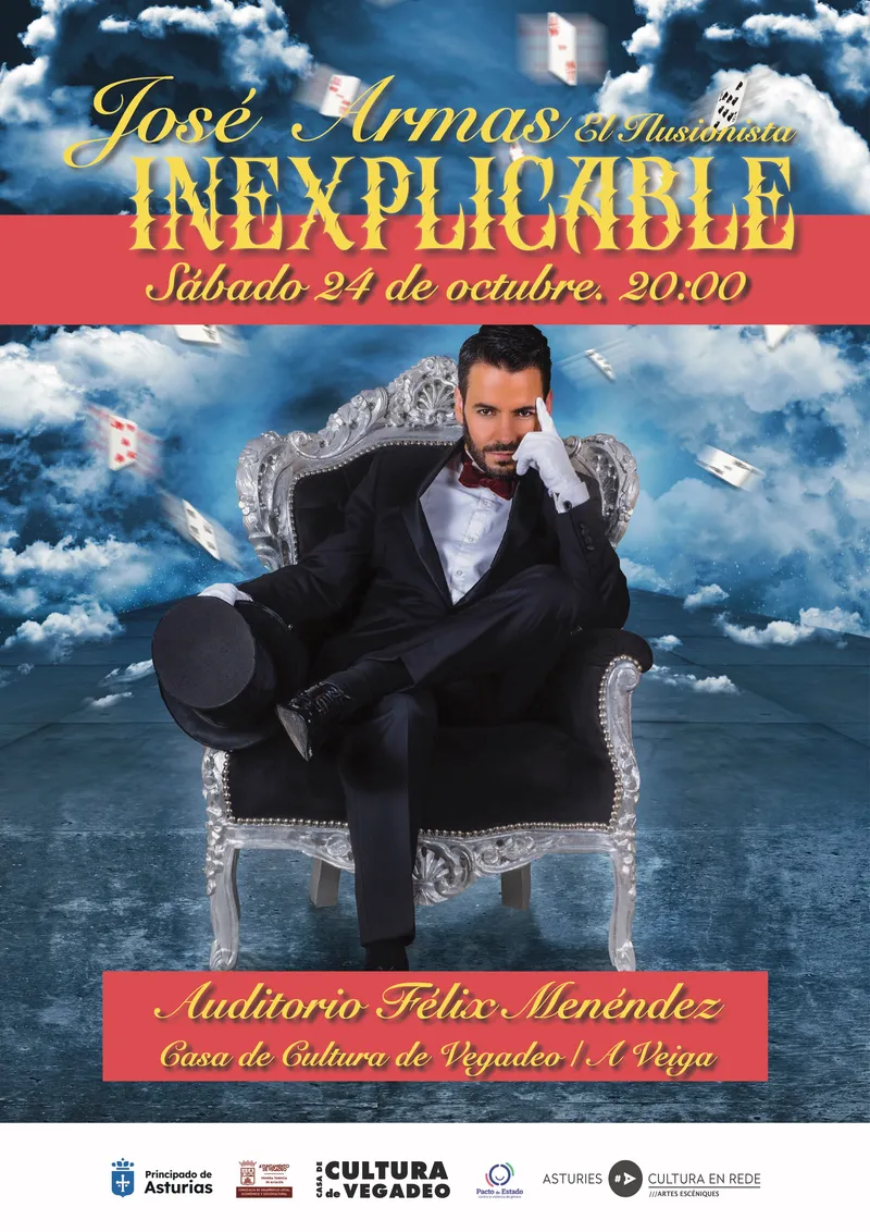 José Armas deslumbra Vegadeo con su espectáculo de magia 'Inexplicable'