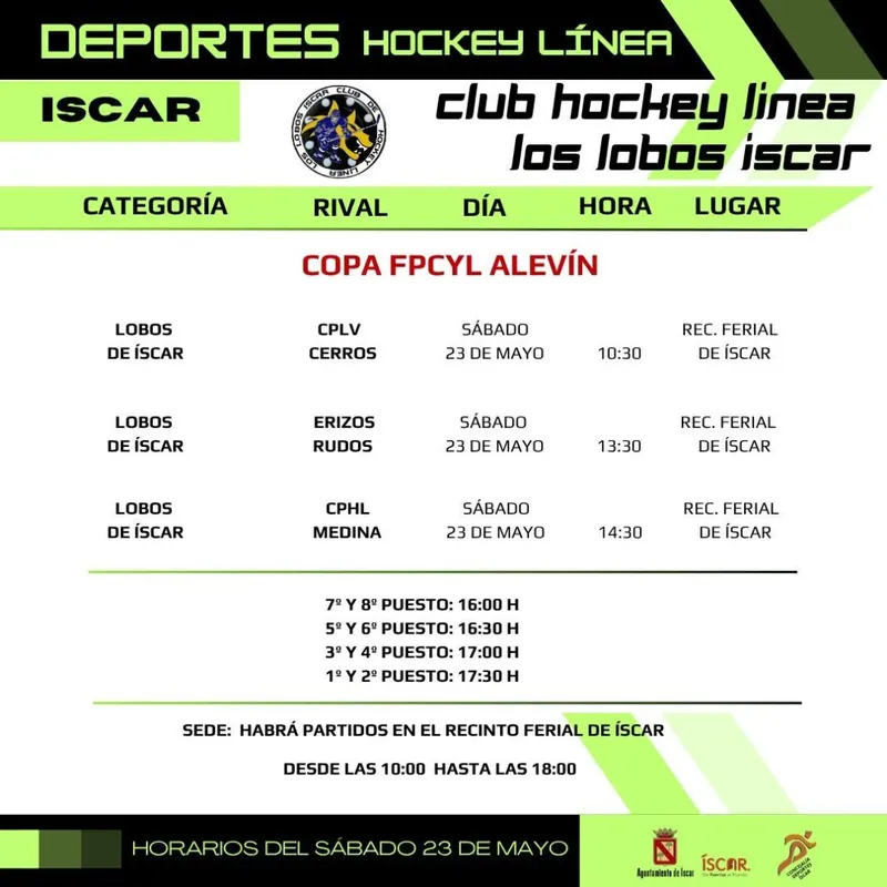 Agenda deportiva de Íscar para el fin de semana