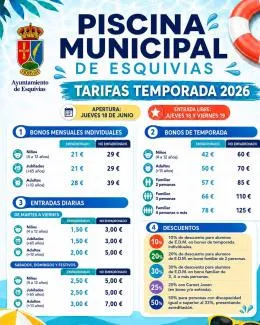 La Piscina Municipal de Esquivias abre sus puertas con tarifas reducidas para empadronados