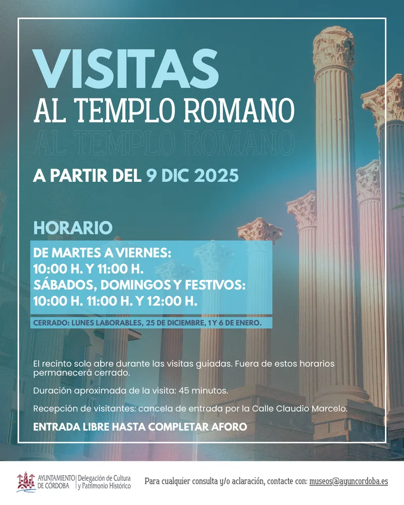 Reabren las visitas guiadas al Templo Romano de Córdoba