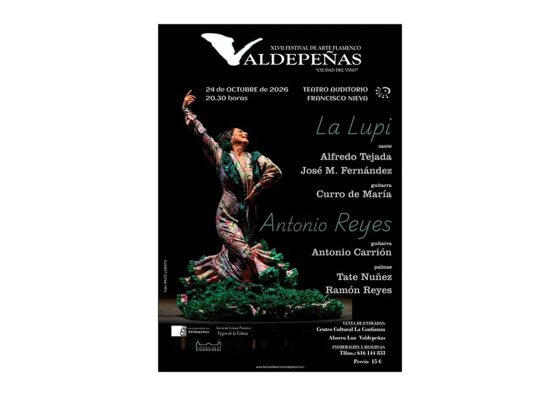 Valdepeñas celebra la XLVII edición del Festival de Arte Flamenco con artistas de renombre