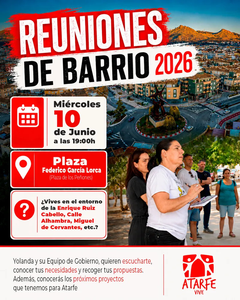 Atarfe inicia reuniones vecinales para recoger propuestas de mejora en los barrios