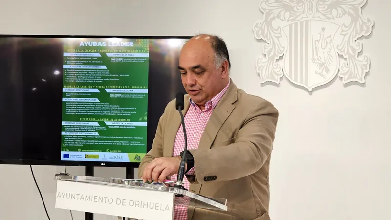 Nuevas ayudas LEADER para impulsar el desarrollo rural y el autoempleo en Orihuela