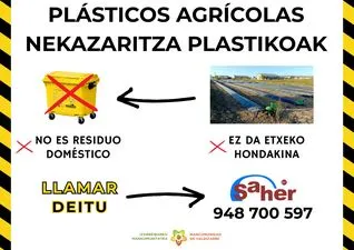 Residuos agrícolas: Saher gestiona plásticos y tubos en Tafalla