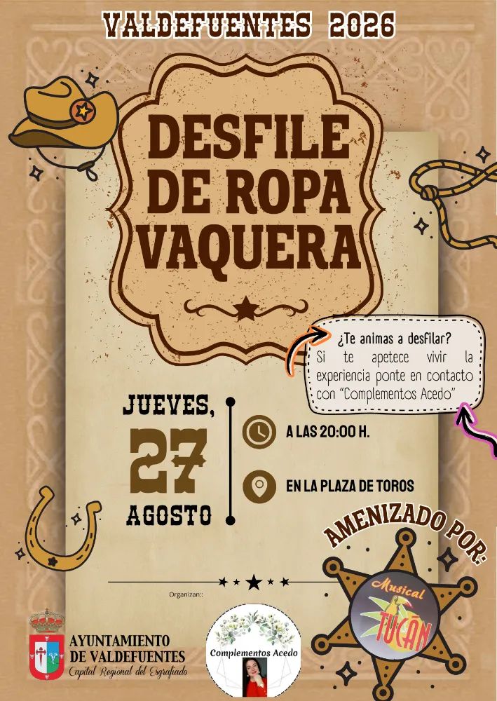 Valdefuentes celebra la Moda Vaquera con un desfile el 26 de agosto