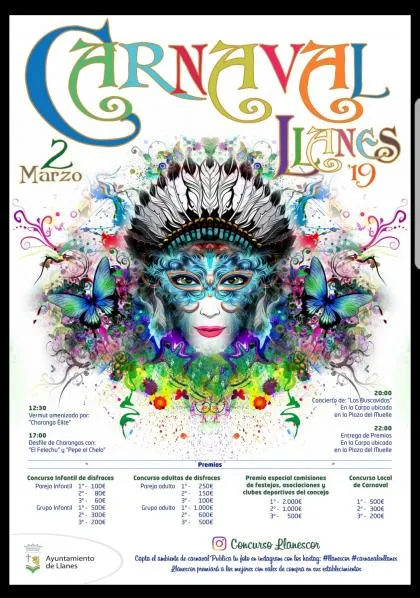Llanes celebra su Carnaval con un concurso de disfraces y 8.340 euros en premios