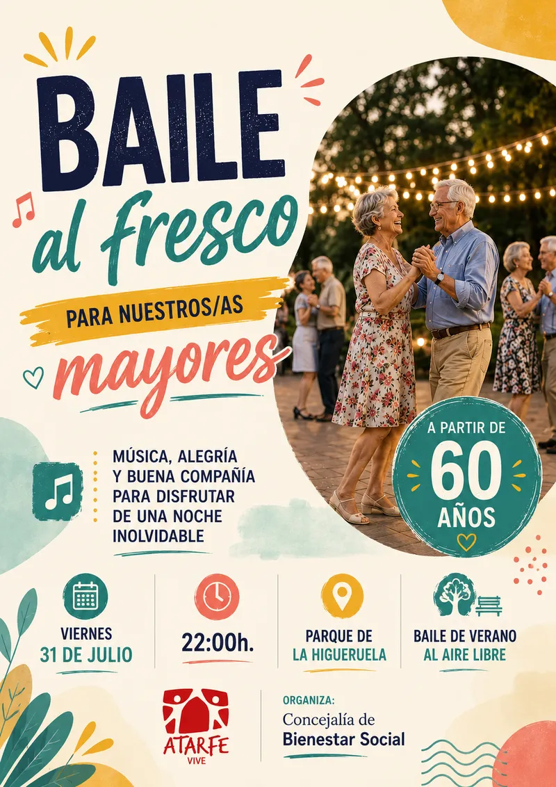 Atarfe recupera los Bailes al Fresco para sus mayores este verano
