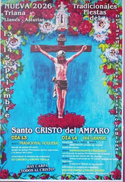 Nueva de Llanes celebra las Fiestas del Santo Cristo del Amparo con hogueras y danzas tradicionales