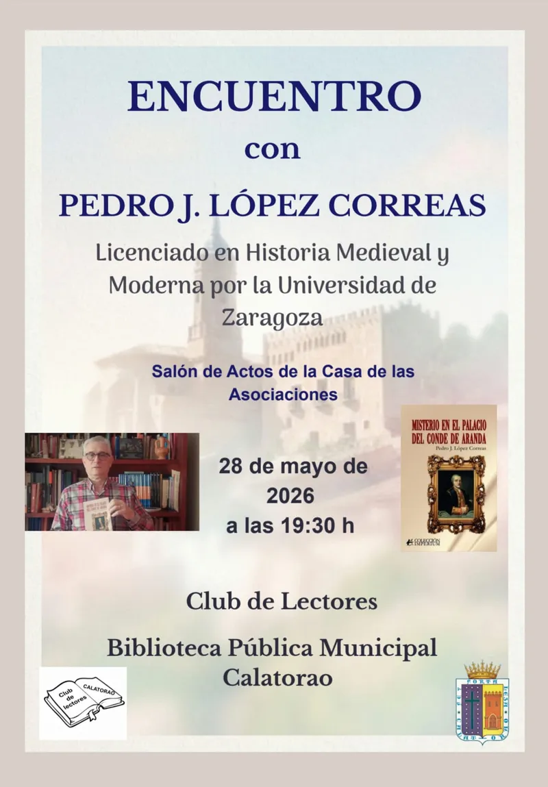 Calatorao celebra un encuentro literario con Pedro J. López Correass