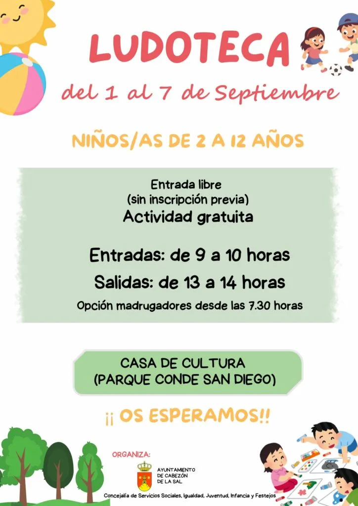 Cabezón de la Sal lanza la Ludoteca de Septiembre para facilitar la conciliación familiar
