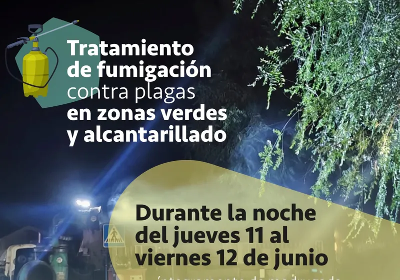 Alovera fumiga sus zonas verdes con productos ecológicos contra insectos