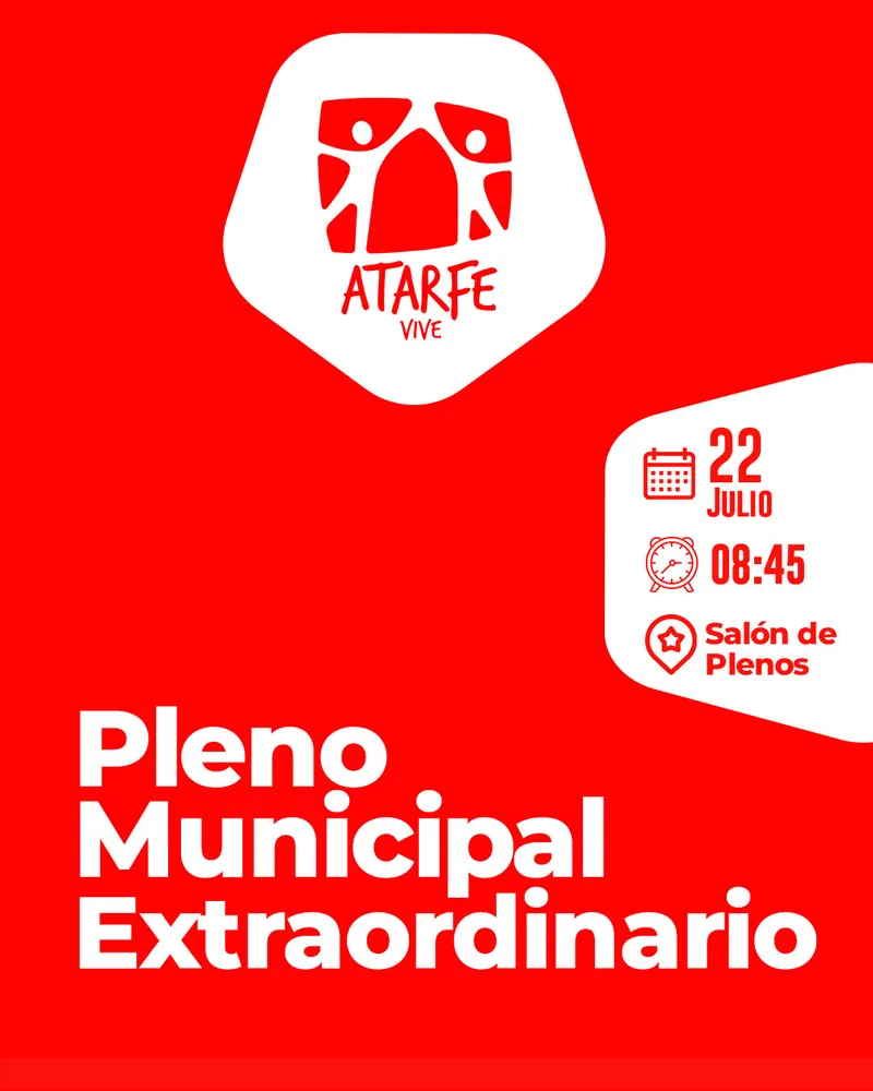 Atarfe celebra pleno extraordinario este miércoles con asistencia presencial y online