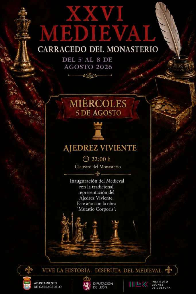 Carracedelo celebra su XXVI edición del Medieval con Ajedrez Viviente
