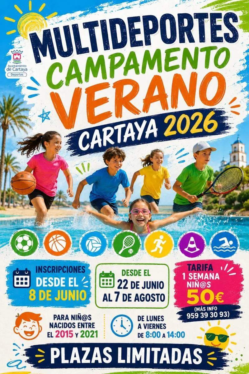 Cartaya lanza la oferta deportiva de verano más completa para 2026