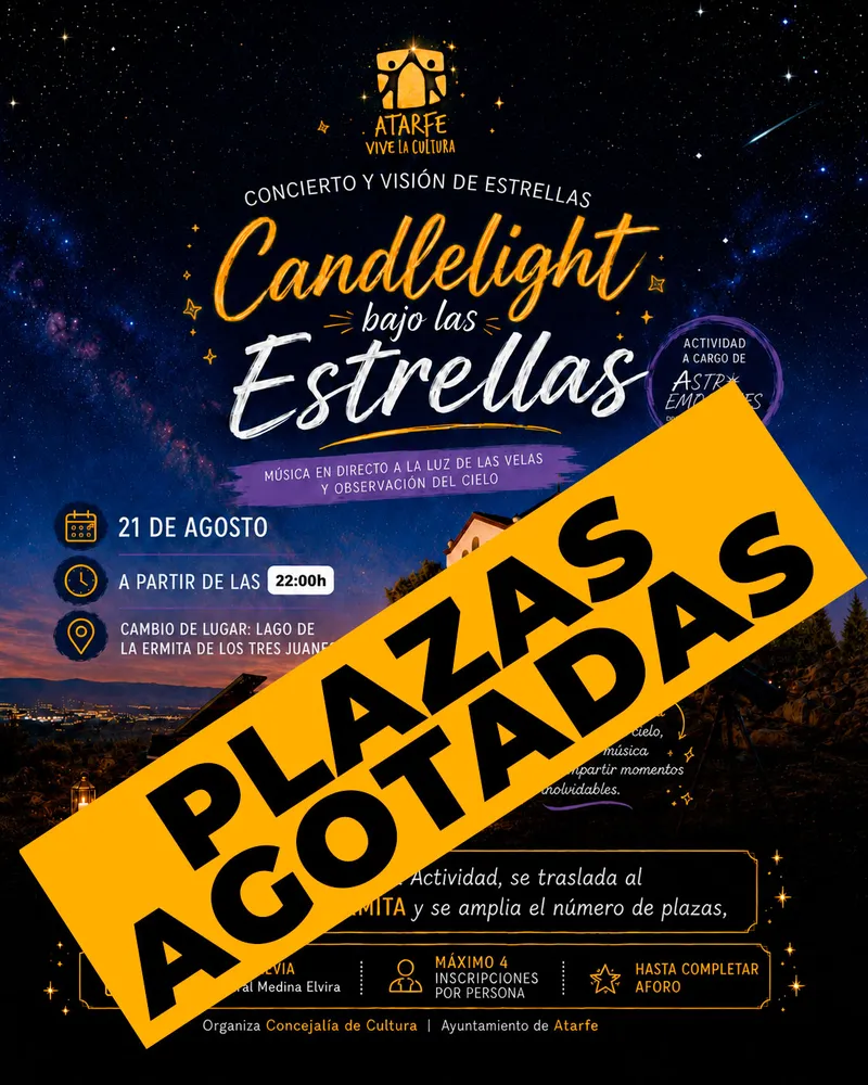 Atarfe agota las entradas para su evento musical 'Candlelight bajo las Estrellas'