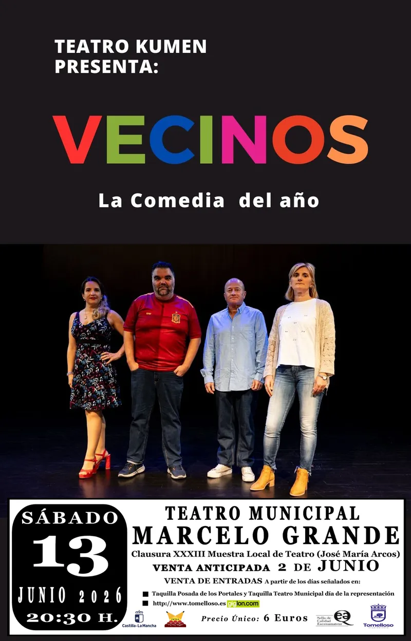 El Teatro Kumen clausura la Muestra Local de Teatro con la obra 'Vecinos'