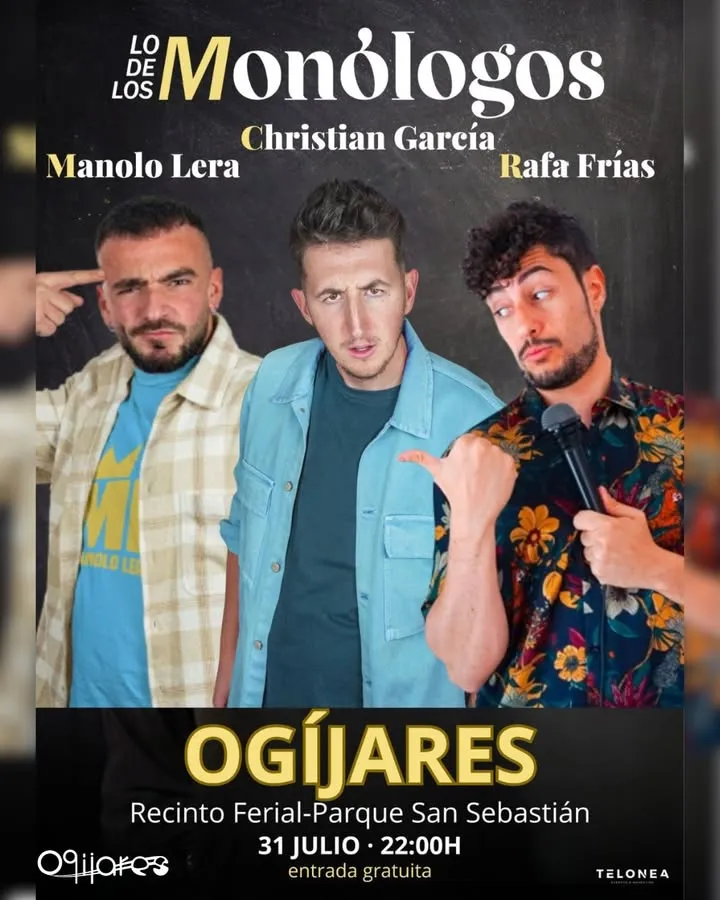 Ogíjares celebra el verano con una noche de monólogos en el Parque San Sebastián