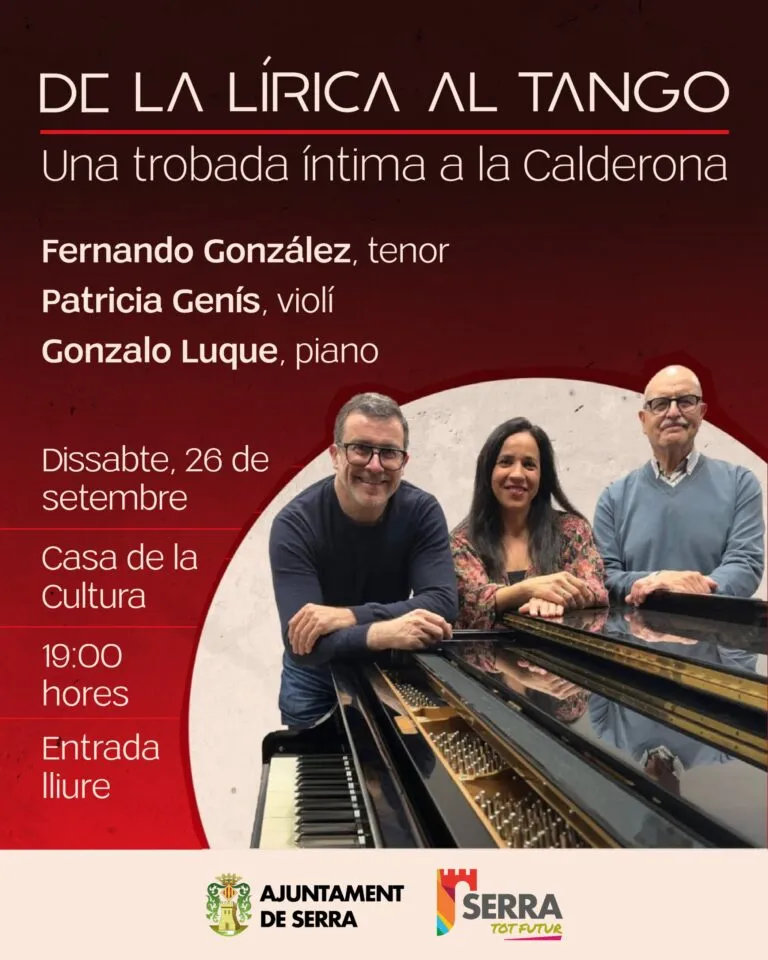 Concierto lírico y de tango en Serra para disfrutar de la música en directo