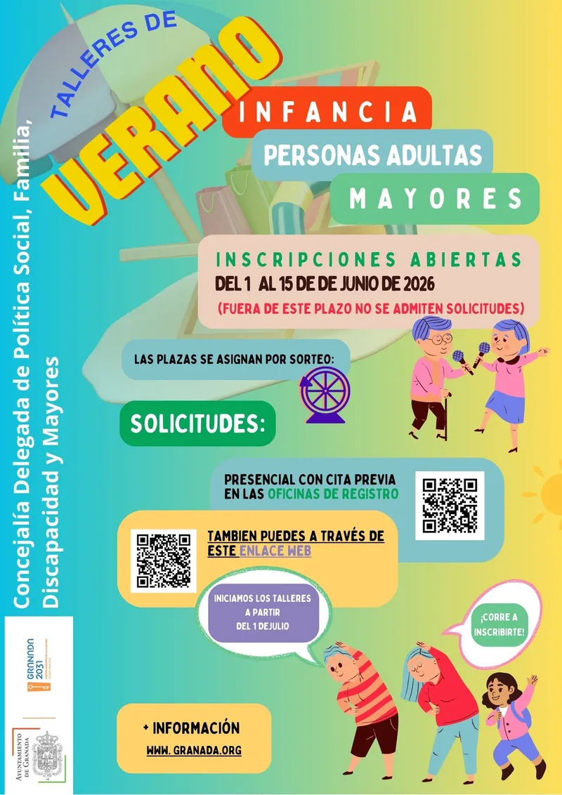 Granada abre inscripciones para sus Talleres de Verano 2026 para todas las edades