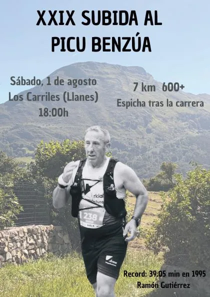 XXIX Subida al Picu Benzúa: carrera de montaña en Los Carriles el 1 de agosto