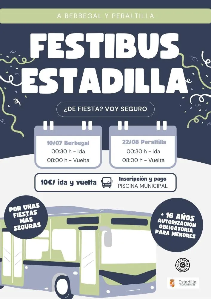 El Festibús de Estadilla regresa para garantizar el ocio seguro en las fiestas veraniegas