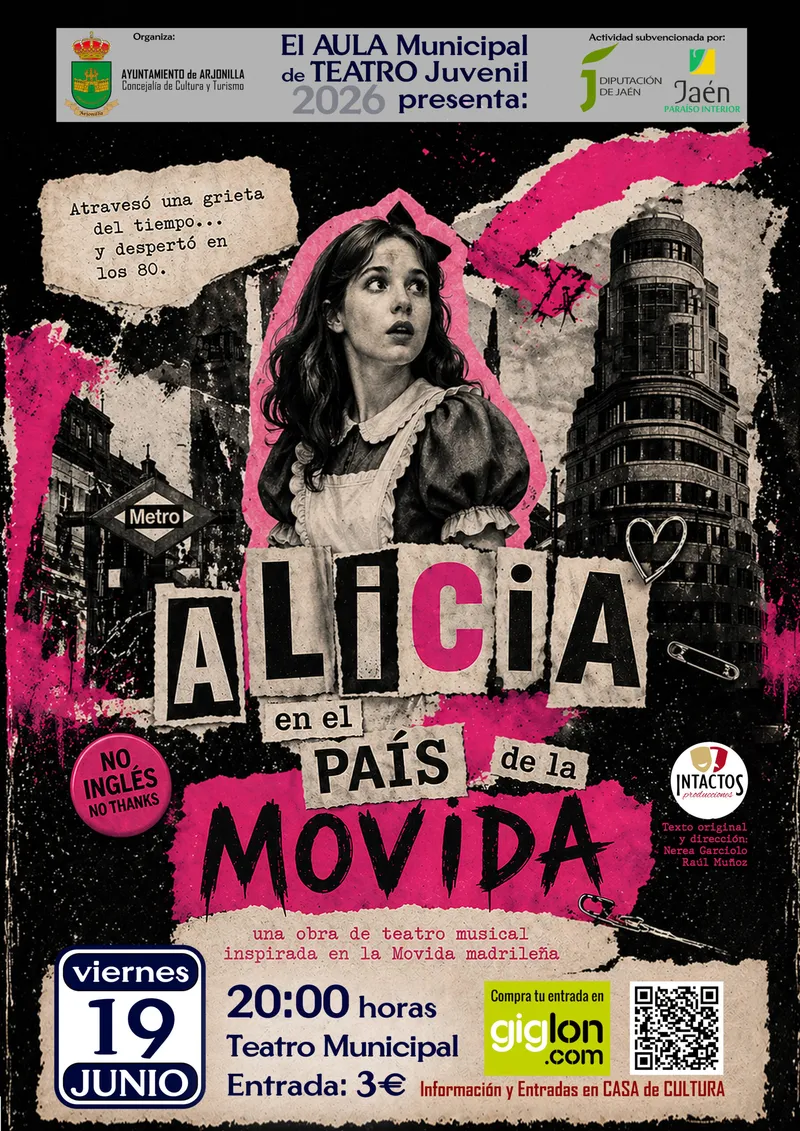 Arjonilla celebra el cierre de la muestra de teatro con 'Alicia en el País de la Movida'