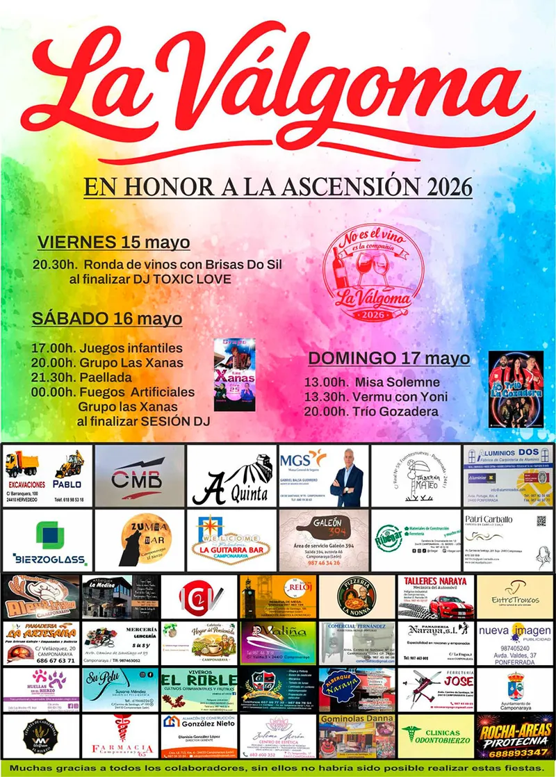 Camponaraya felicita a La Válgoma por sus fiestas de La Ascensión