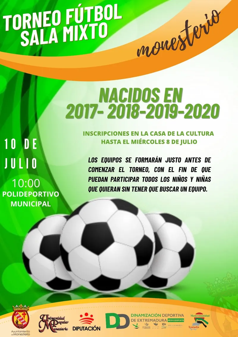 Monesterio organiza un torneo de fútbol sala mixto para el 10 de julio