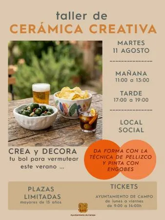 Taller de cerámica 'Pellizcos de cerámica' en Campo el 12 de agosto