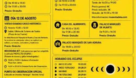 Tudela se prepara para ser punto de observación del eclipse solar de 2026