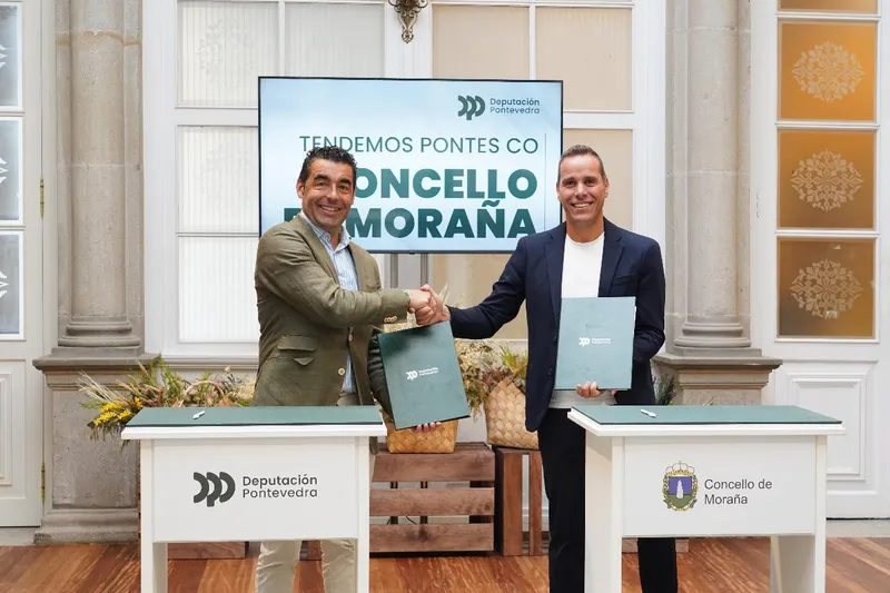La Diputación de Pontevedra destina 417.800€ a la mejora de espacios públicos y senda peatonal en Moraña