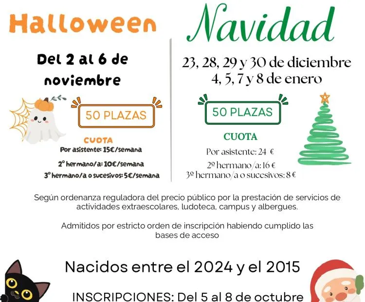 Entrambasaguas convoca ludotecas para Halloween y Navidad 2026