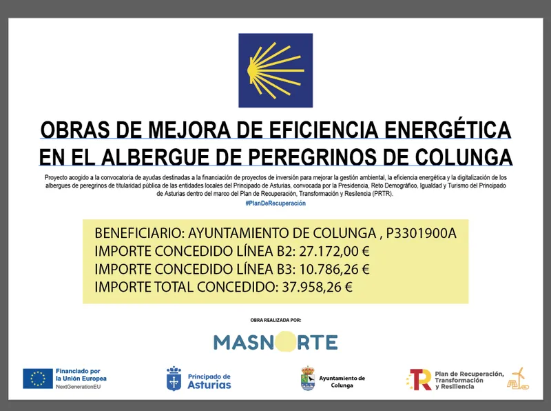 Colunga mejora la eficiencia energética del Albergue de Peregrinos de La Isla