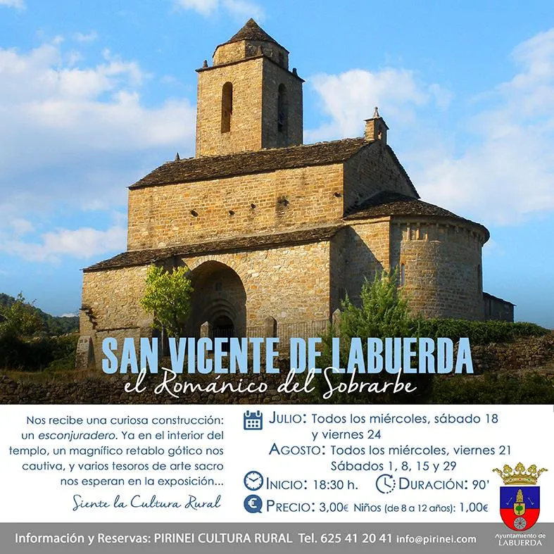 Visitas guiadas al Románico del Sobrarbe en San Vicente de Labuerda este verano