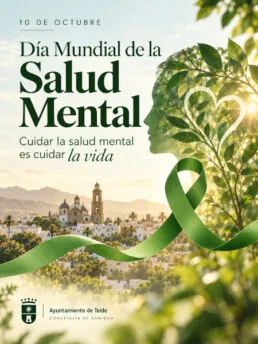 Telde se une al Día Mundial de la Salud Mental con iluminación especial y una conferencia