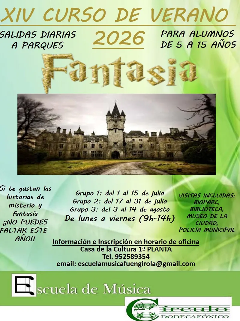 Fuengirola lanza la 'Escuela de Arte' de verano con temática de fantasía para jóvenes