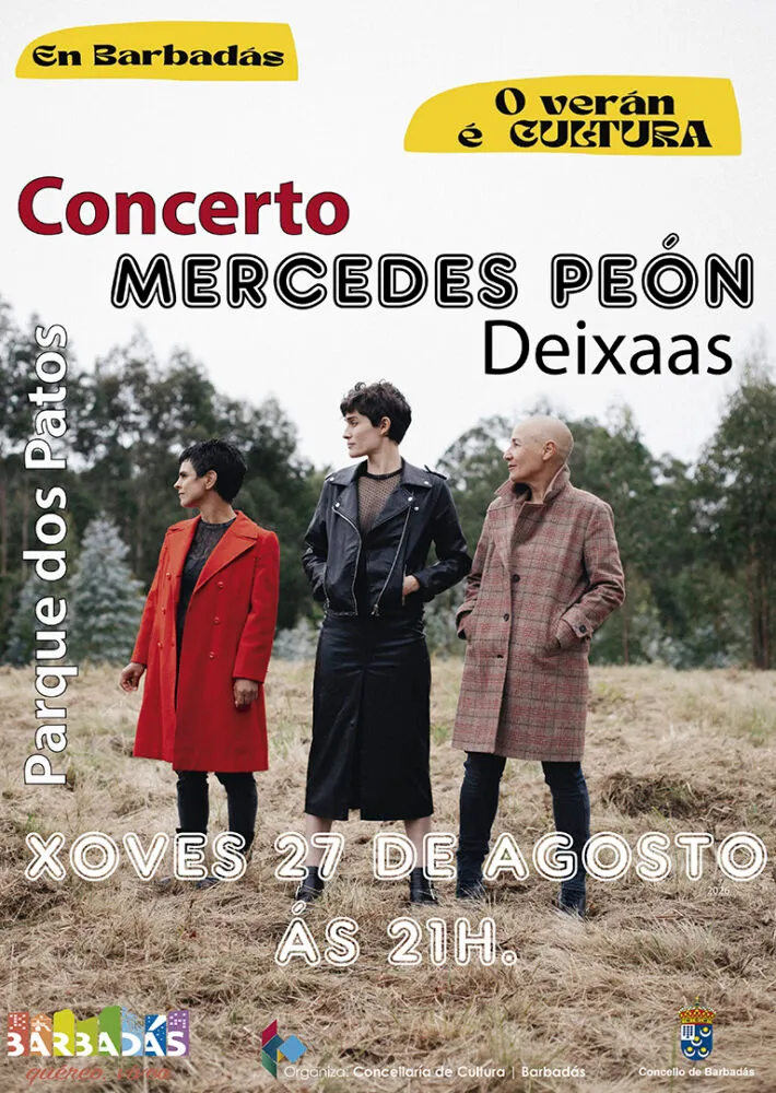 Mercedes Peón clausura el ciclo cultural de Barbadás con su concierto "Déixaas"