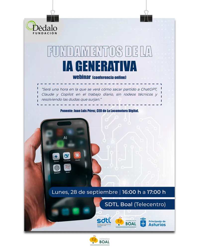 Boal acoge un webinar gratuito sobre IA generativa para el trabajo diario