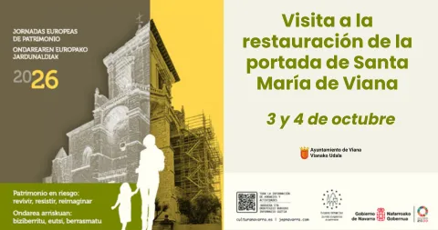 Viana abre las puertas de la restauración de la portada de Santa María