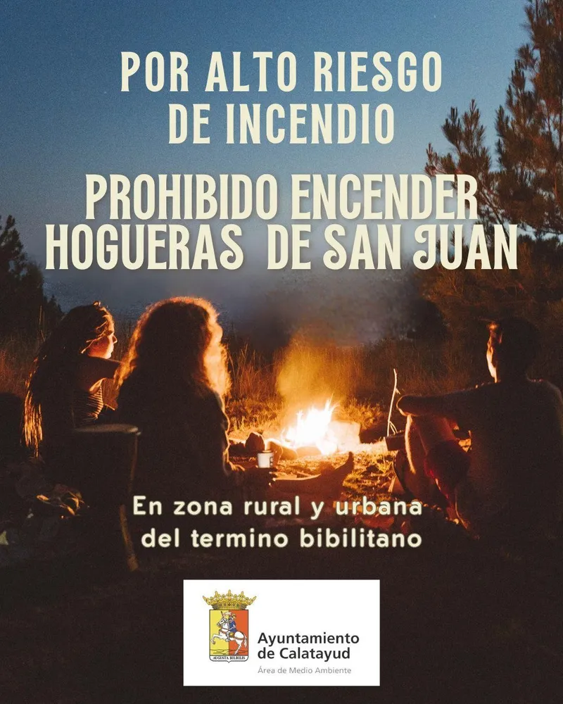 Calatayud prohíbe las hogueras de San Juan por alto riesgo de incendios