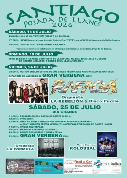 Fiesta infantil en Posada de Llanes para celebrar las fiestas de Santiago