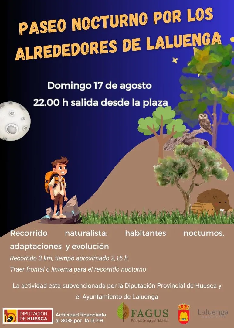 Laluenga organiza un paseo nocturno para disfrutar del entorno natural