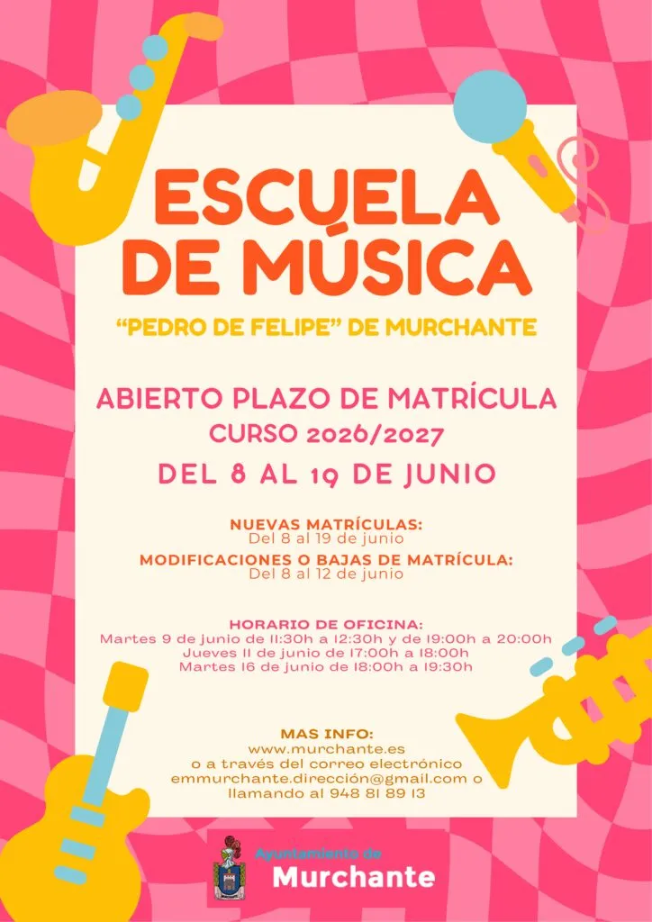 Murchante abre el plazo de matriculación para la Escuela de Música del curso 2026/27
