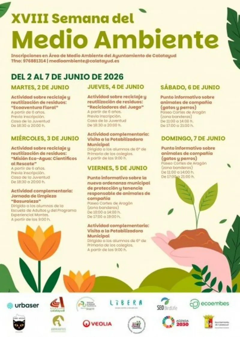 Calatayud celebra la Semana del Medio Ambiente con talleres y limpieza de entornos naturales