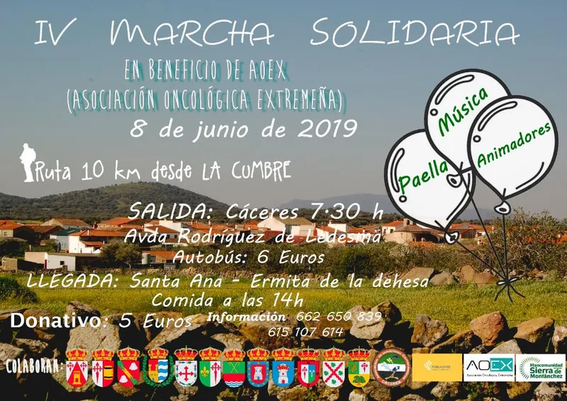 IV Marcha Solidaria contra el Cáncer une a municipios extremeños