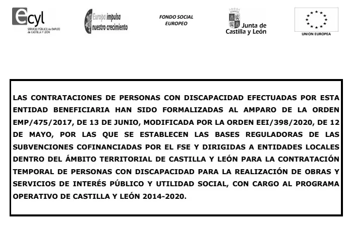 Frechilla contrata a personas con discapacidad para obras y servicios municipales