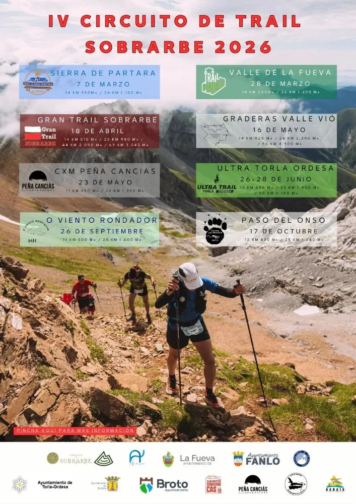 El IV Circuito de Trail Sobrarbe 2026 llega a Graderas Valle Vió con tres distancias