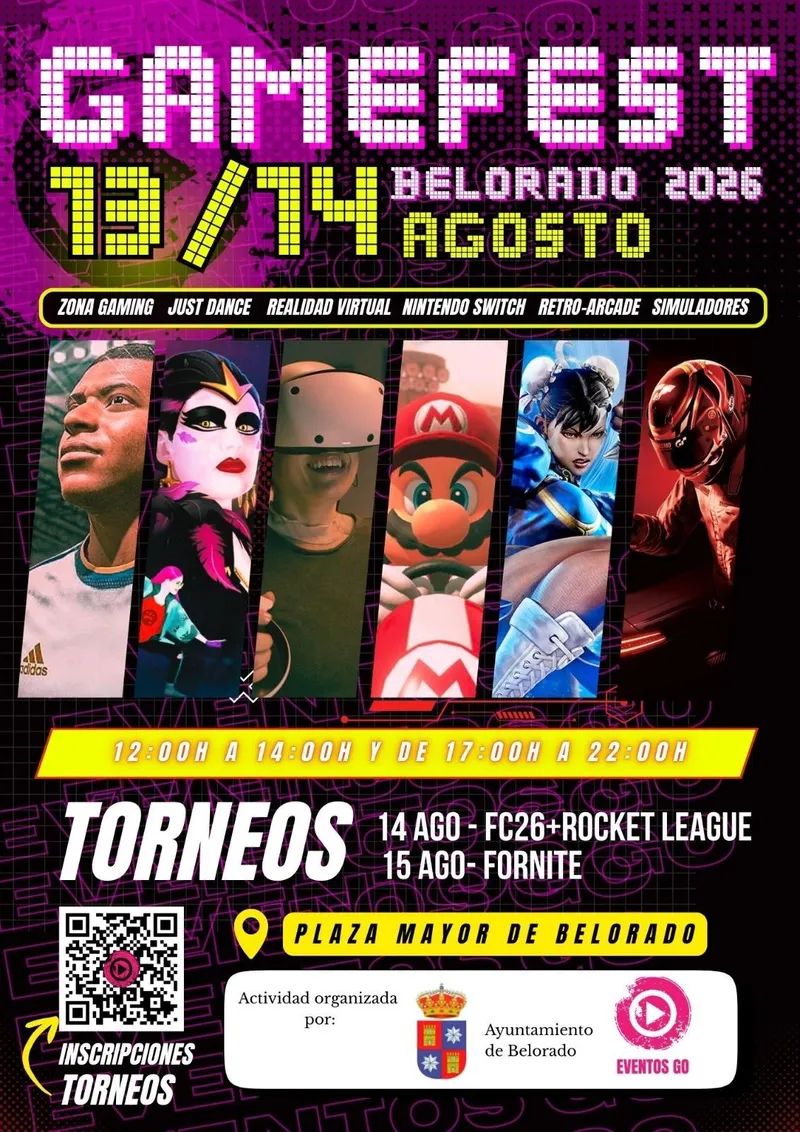 Belorado celebra GAMEFEST, un evento de videojuegos y ocio los días 13 y 14 de agosto